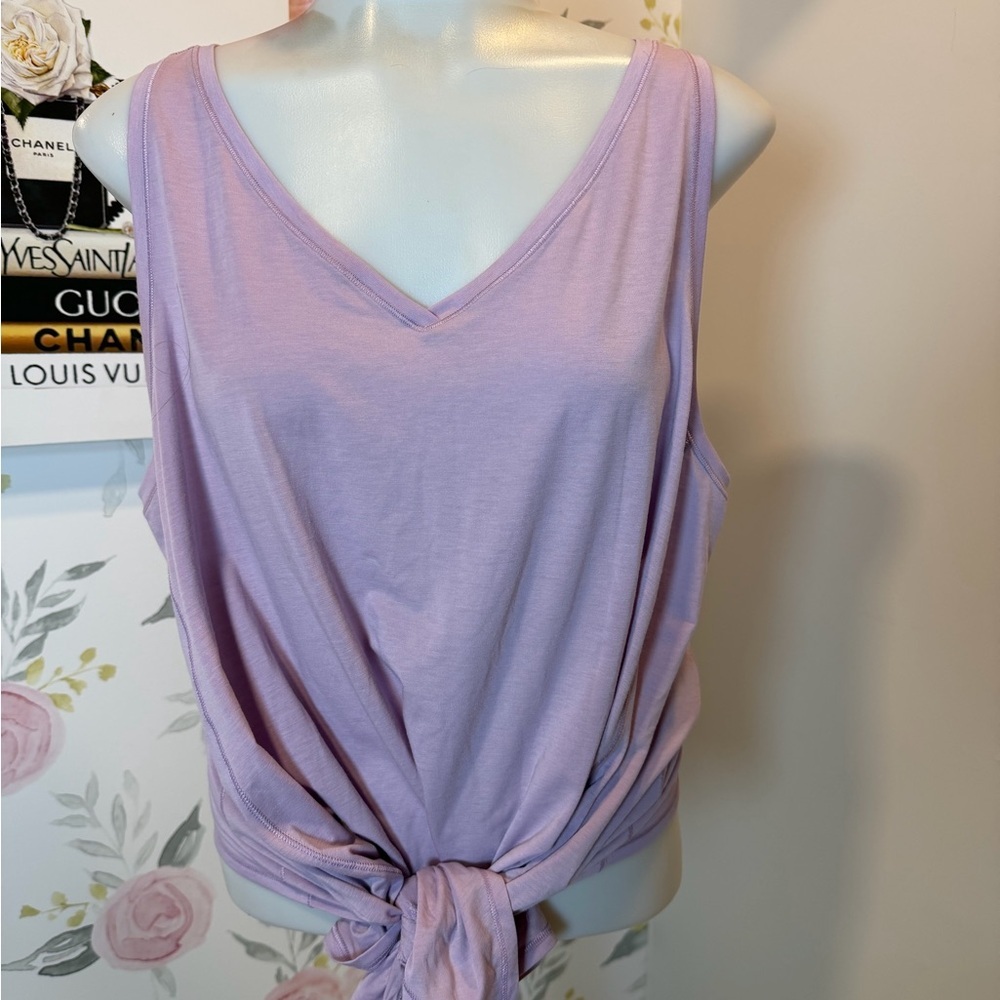 Lululemon Heathered Lilac Quartz Purple Watch Me Flip Tank Top - Picture 4 of 6